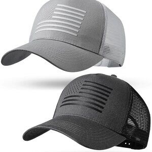 American Flag Trucker Hat Snapback Baseball Cap Breathable Mesh Adjustable